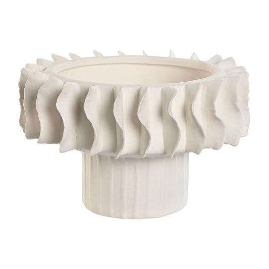 Peça Decorativa Central - Ondas Modernas Branco (22 x 22 x 14 cm)-0