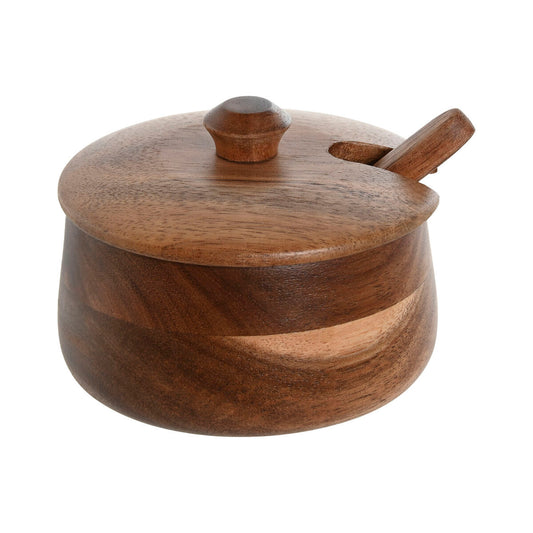 Sugar Bowl Home ESPRIT Natural Acacia 9,5 x 9,5 x 7,5 cm-0